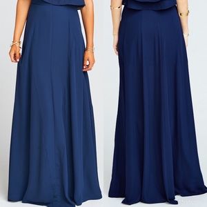 Show Me Your Mumu Princess Di Maxi Skirt Navy S